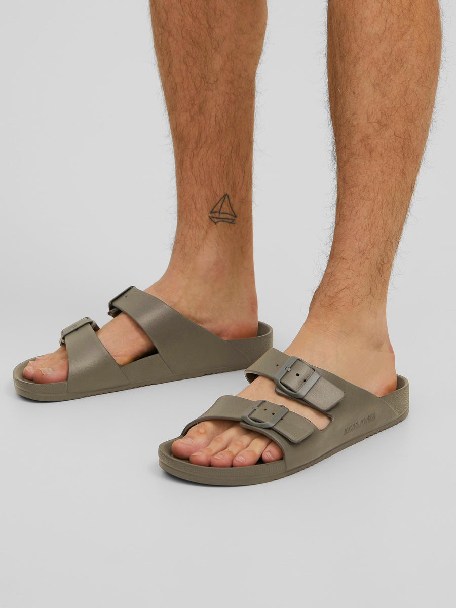Jack & Jones Croxton Moulded Sandals Khaki | Raw Menswear – Raw 