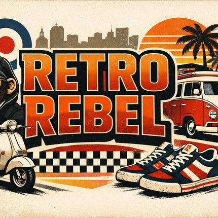 Retro Rebel - British born and inspired by decades of subculture, from mod culture to terrace fashion and vintage streetwear, Retro Rebel brings the past back to life with a fresh, modern edge.