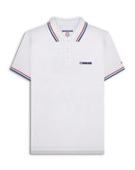 Load image into Gallery viewer, Lambretta Twin Tipped Polo White (Red/Dark Blue) - Raw Menswear
