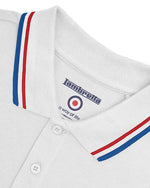 Load image into Gallery viewer, Lambretta Twin Tipped Polo White (Red/Dark Blue) - Raw Menswear
