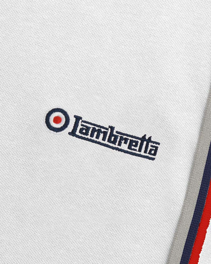 Lambretta Triple Tipped Polo White(Red/Navy/Grey) - Raw Menswear