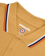 Load image into Gallery viewer, Lambretta Triple Tipped Polo Top Gold(White/Navy/Orange) - Raw Menswear
