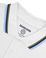 Load image into Gallery viewer, Lambretta Triple Tipped Polo Top White(Khaki/Navy/Sky) - Raw Menswear
