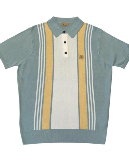 Gabicci Vintage Searle Knitted SS Polo Mint