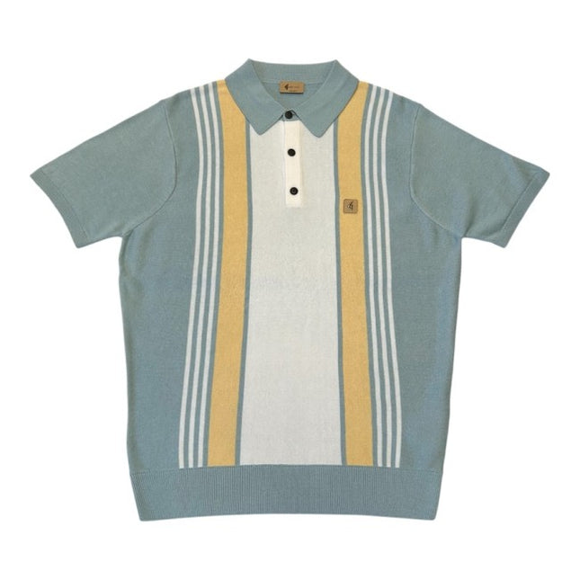 Gabicci Vintage Searle Knitted SS Polo Mint