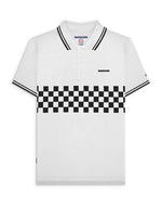 Load image into Gallery viewer, Lambretta Two Tone Tipped Polo White/Black - Raw Menswear
