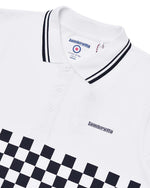 Load image into Gallery viewer, Lambretta Two Tone Tipped Polo White/Black - Raw Menswear
