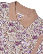Load image into Gallery viewer, Lambretta Paisley Brand Polo Woodsmoke - Raw Menswear
