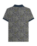 Load image into Gallery viewer, Lambretta Paisley Brand Polo Woodsmoke - Raw Menswear
