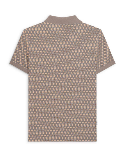 Lambretta Geo Roundel Polo Cinder Beige - Raw Menswear