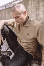 Lade das Bild in den Galerie-Viewer, TROJAN Twin Tipped Textured Polo TC/1038 Camel - Raw Menswear
