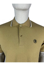 Load image into Gallery viewer, TROJAN Twin Tipped Textured Polo TC/1038 Camel - Raw Menswear
