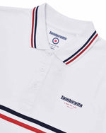 Load image into Gallery viewer, Lambretta Classic Stripe Polo White - Raw Menswear
