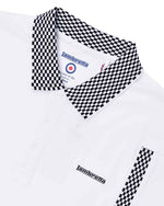 Load image into Gallery viewer, Lambretta Two Tone Polo White -Raw Menswear
