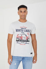 Charger l&#39;image dans la galerie, Brave Soul Rover Mini Monte Carlo Rally Tee Marl Grey - Raw Menswear

