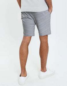 Threadbare Luxe Men's Grey Check Slim Fit Chino Shorts - Raw Menswear