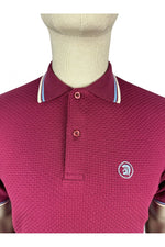 Load image into Gallery viewer, TROJAN Twin Tipped Textured Polo TC/1038 Port - Raw Menswear
