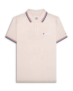Load image into Gallery viewer, Lambretta win Tipped Polo Silver Lining(Mineral Red/Navy) - Raw Menswear

