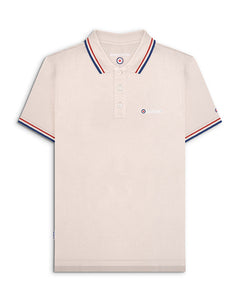 Lambretta win Tipped Polo Silver Lining(Mineral Red/Navy) - Raw Menswear