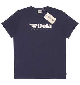 Gola Classics Printed Logo Tee Navy - Raw Menswear