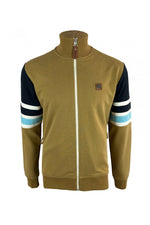 Carica l&#39;immagine nel visualizzatore di Gallery, Trojan TC/1035 Marley Stripe Sleeve Track Top Jacket Camel - Raw Menswear
