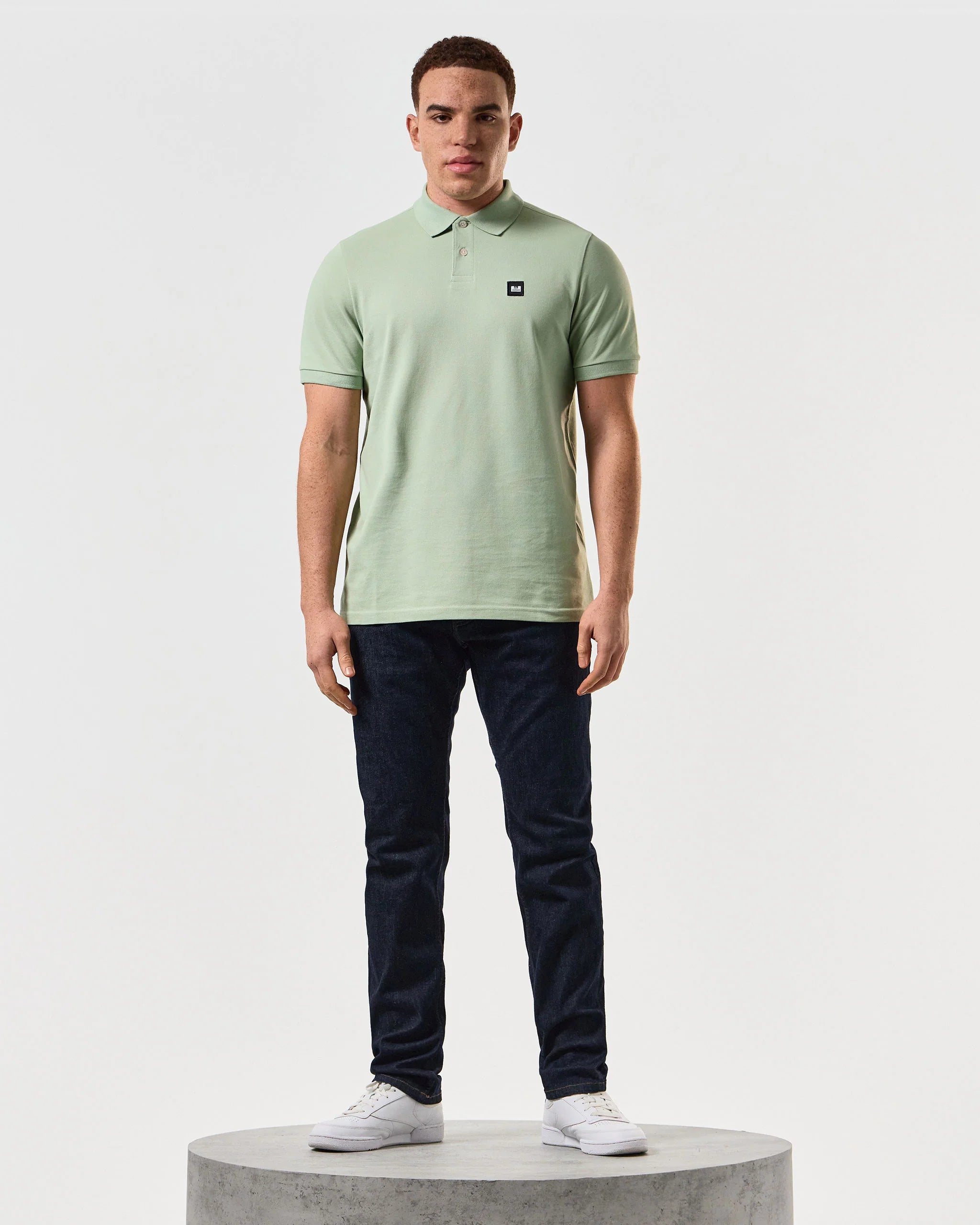 Weekend Offender Caneiros Polo Shirt Pale Moss Green - Raw Menswear