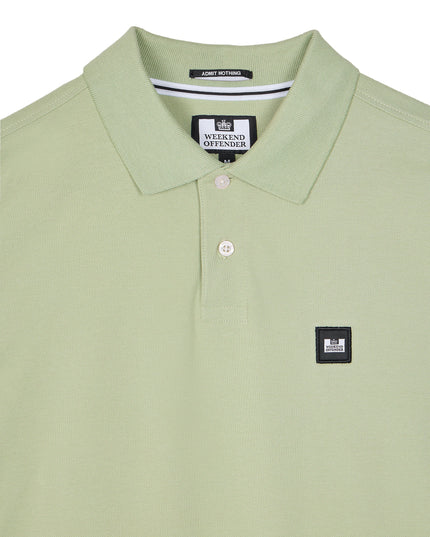 Weekend Offender Caneiros Polo Shirt Pale Moss Green - Raw Menswear