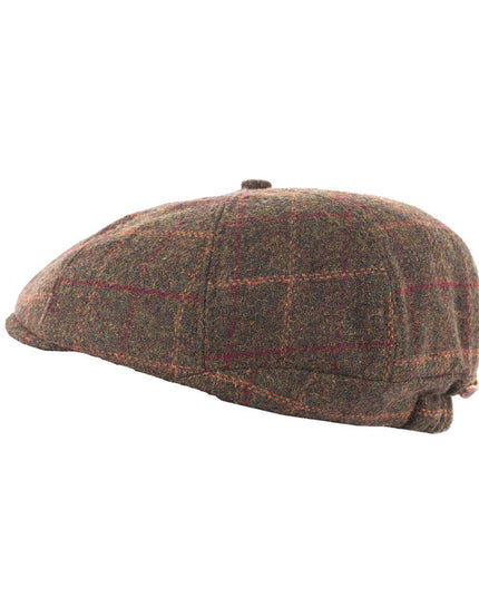 Tommy Tweed Baker Boy Cap Green Box Check - Raw Menswear