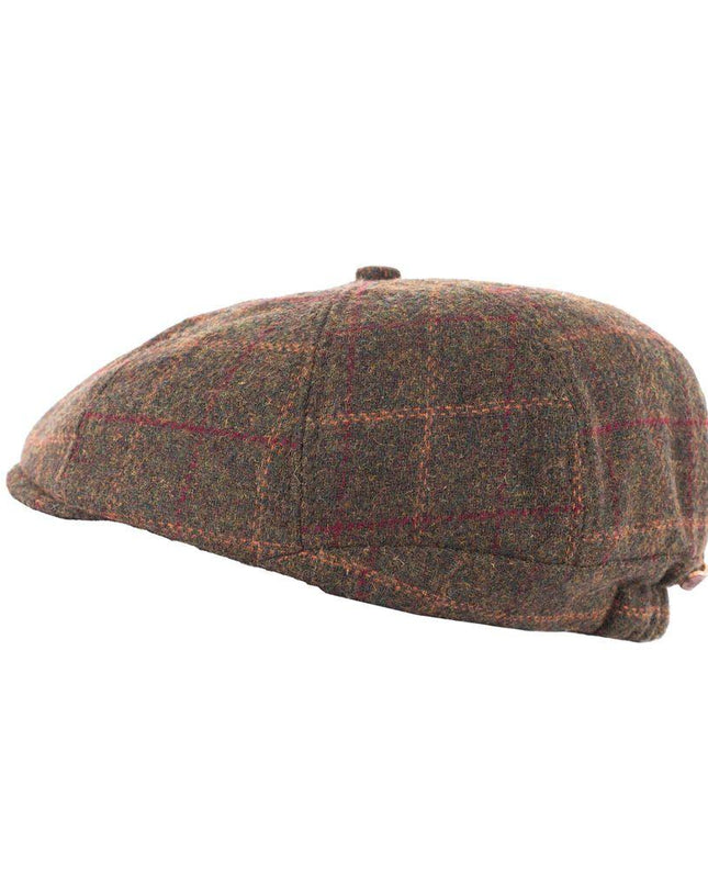 Tommy Tweed Baker Boy Cap Green Box Check - Raw Menswear