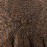 Charger l&#39;image dans la galerie, Tommy Tweed Baker Boy Cap Brown Herringbone Tweed - Raw Menswear
