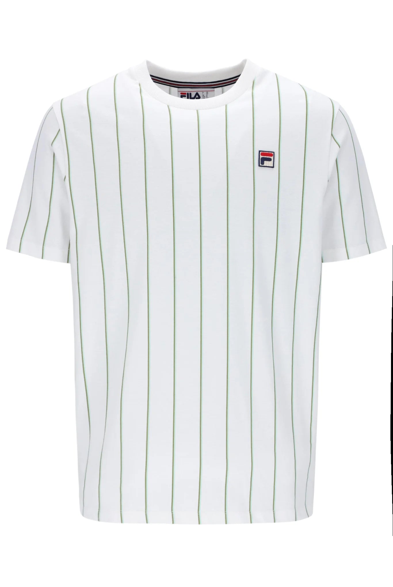 FILA Lee Pin Striped Tee White - Raw Menswear