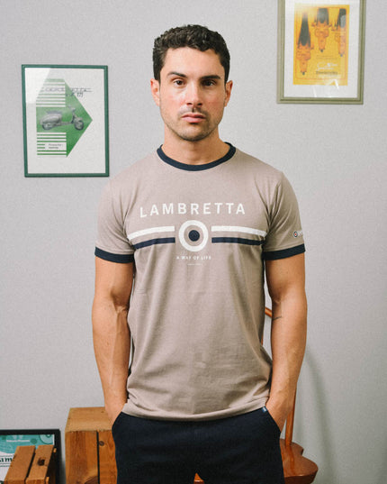 Lambretta Target Ringer Tee Cinder - Raw Menswear