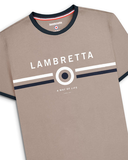 Lambretta Target Ringer Tee Cinder - Raw Menswear