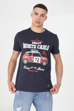 Lade das Bild in den Galerie-Viewer, Brave Soul Rover Mini Monte Carlo Rally Tee Navy - Raw Menswear
