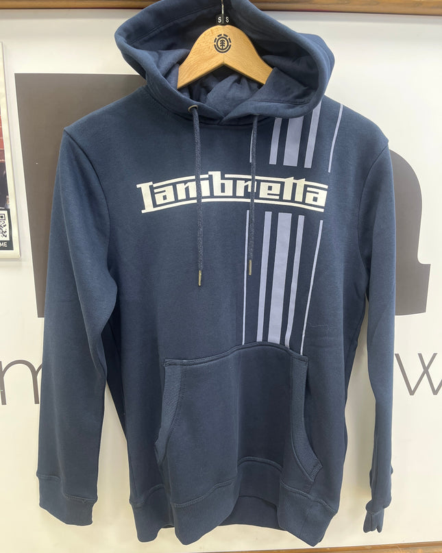 Lambretta Stripe Hoodie Navy - 488 Raw Menswear
