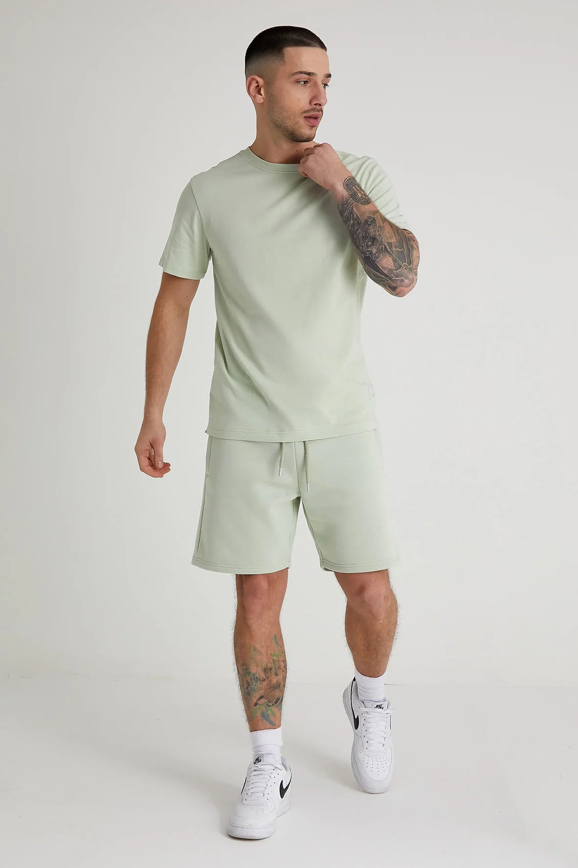 DML Aston Crew Neck Tee in ARTICHOKE Mint Green - Raw Menswear