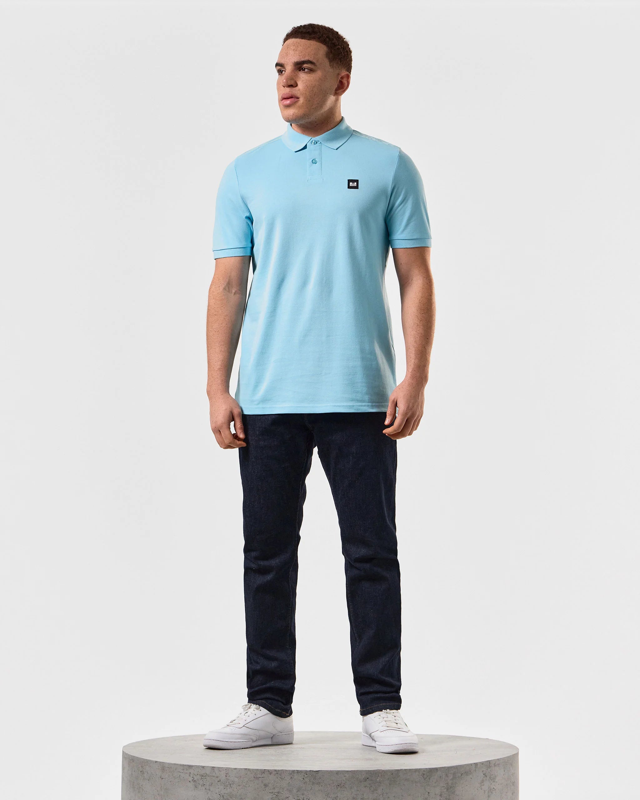 Weekend Offender Brant Polo Shirt Saltwater Blue - Raw Menswear