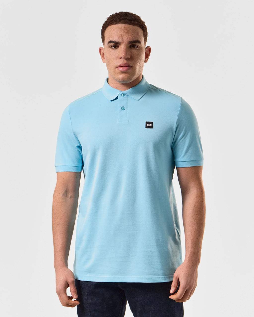 Weekend Offender Brant Polo Shirt Saltwater Blue - Raw Menswear
