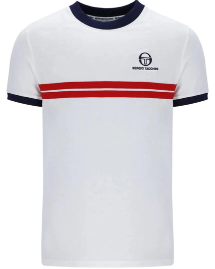 Sergio Tacchini Supermac Tee White/Maritime Blue/Red
