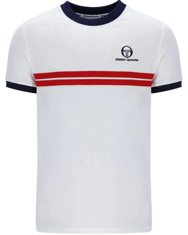 Sergio Tacchini Supermac Tee White/Maritime Blue/Red