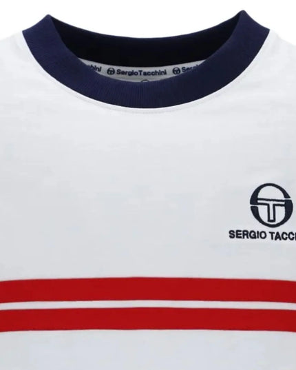 Sergio Tacchini Supermac Tee White/Maritime Blue/Red