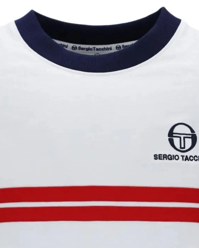 Sergio Tacchini Supermac Tee White/Maritime Blue/Red