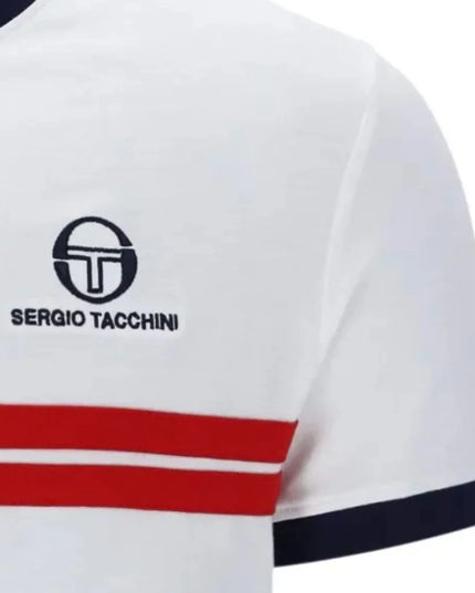 Sergio Tacchini Supermac Tee White/Maritime Blue/Red