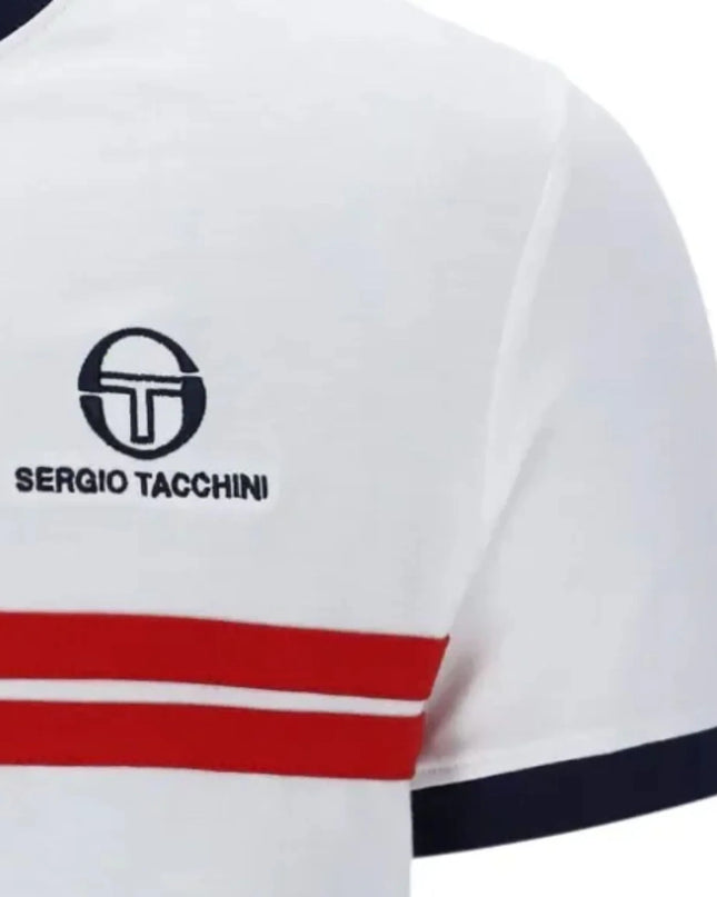 Sergio Tacchini Supermac Tee White/Maritime Blue/Red