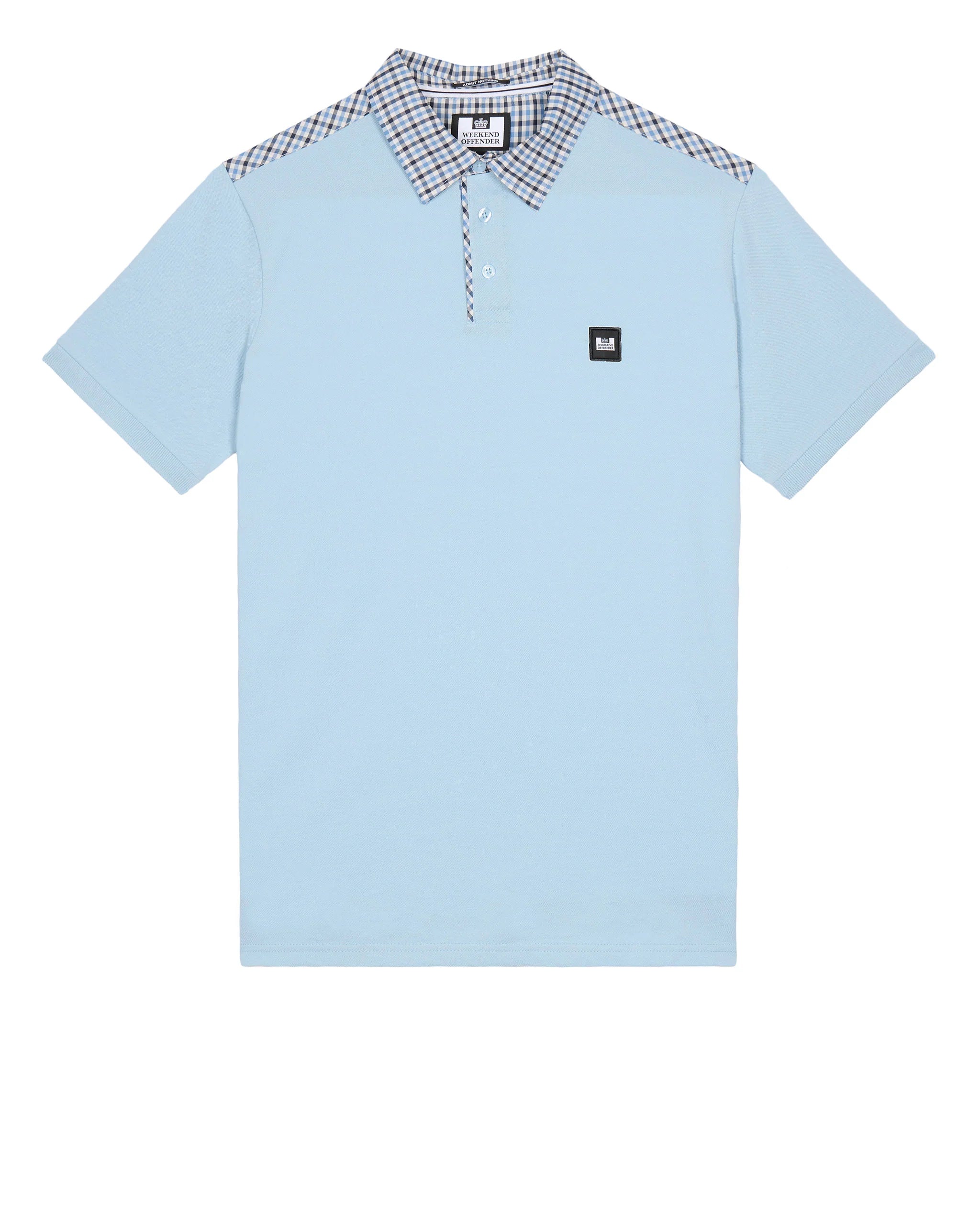 Weekend Offender Costa Polo Winter Sky  / House Check - Raw Menswear