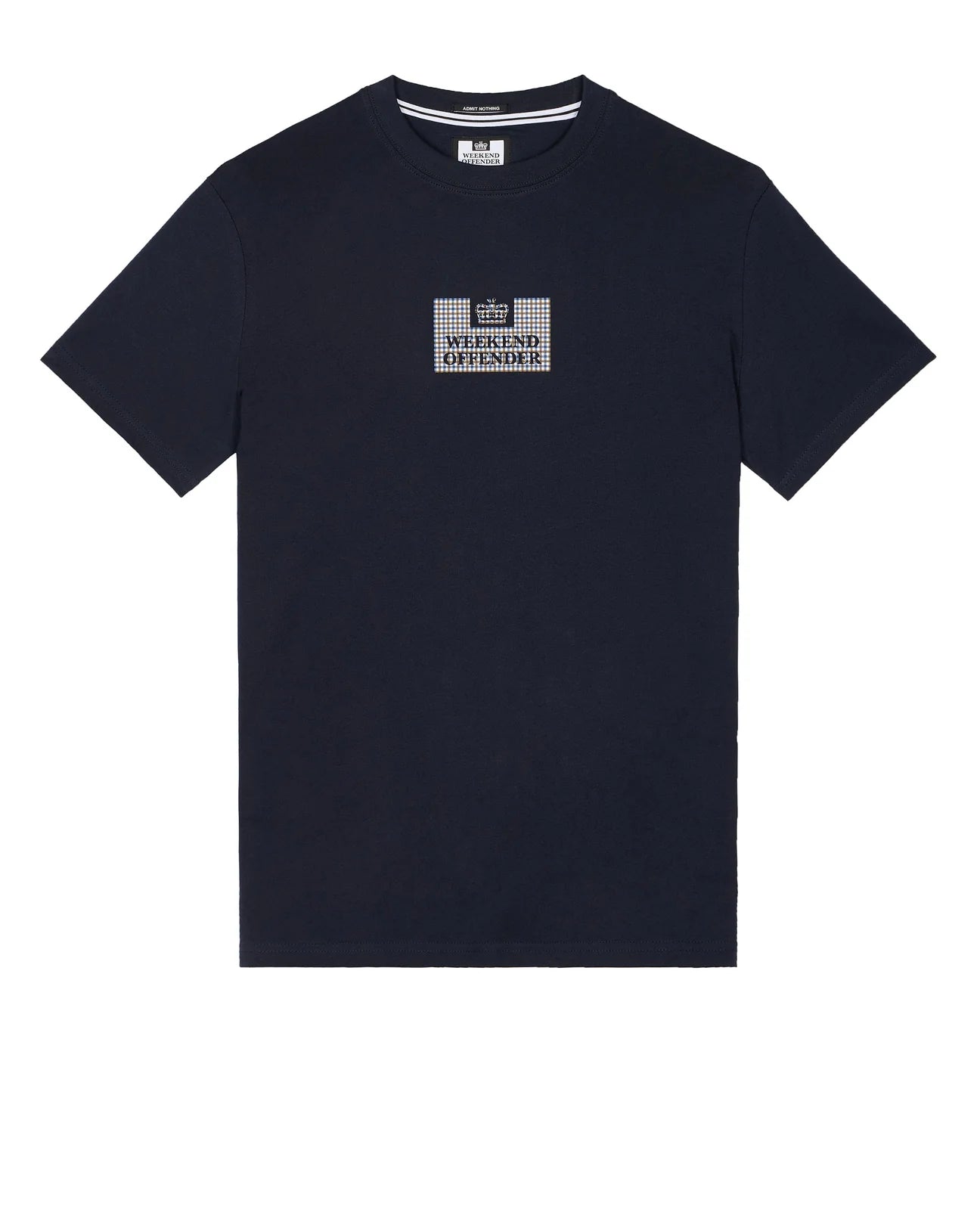 Weekend Offender Dygas Tee Navy / House Check - Raw Menswear
