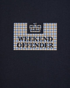 Weekend Offender Dygas Tee Navy / House Check - Raw Menswear