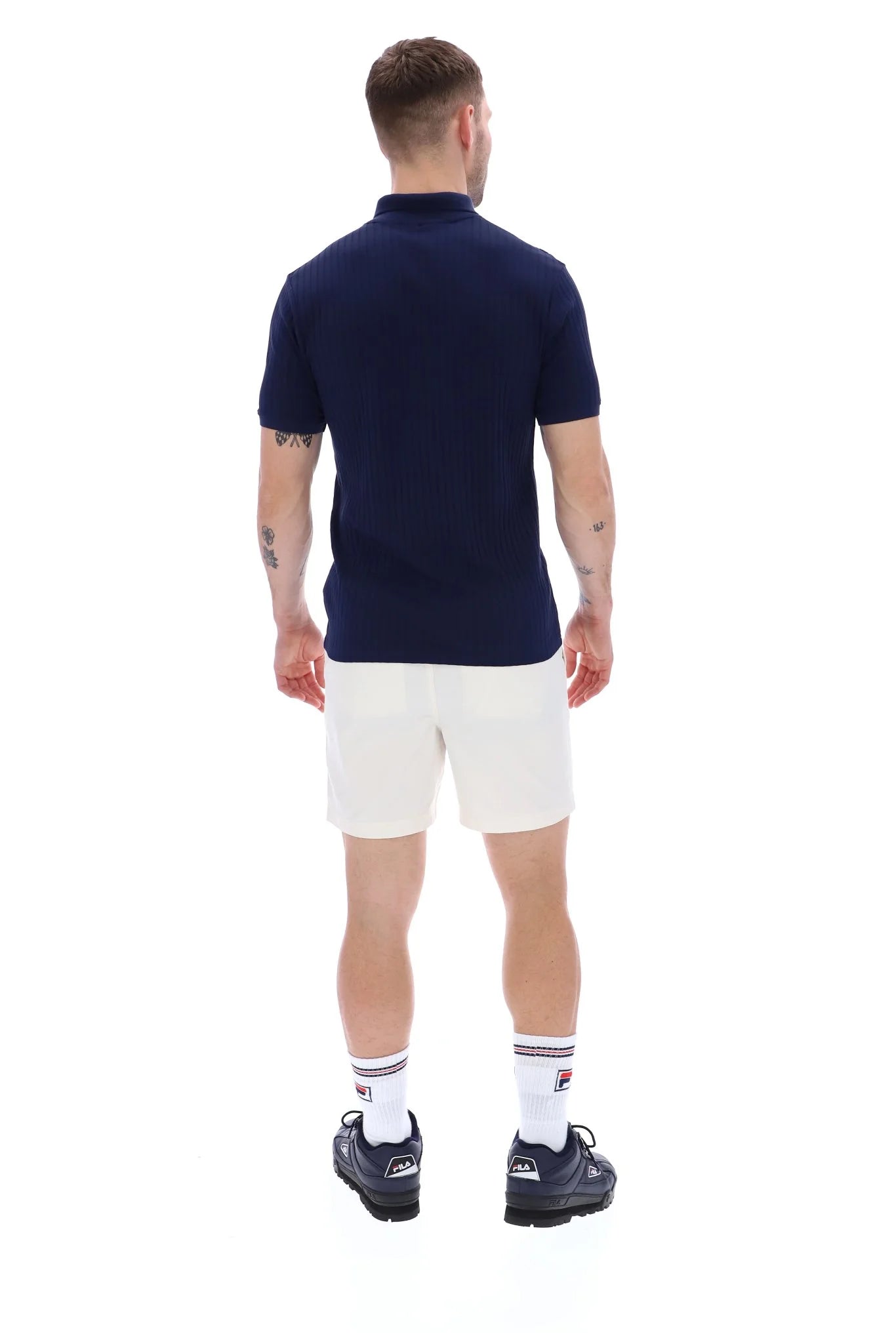 FILA Pannuci Slim Fit Polo Navy - Raw Menswear