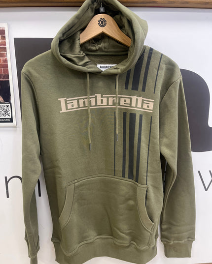 Lambretta Stripe Hoodie Khaki - 491 Raw Menswear