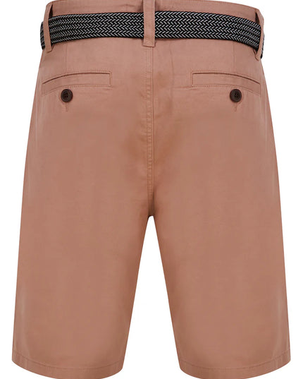Tokyo Laundry Gustavo Cotton Chino Shorts Light Dusky Pink 